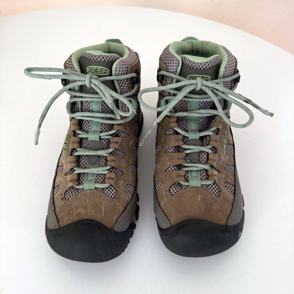 Keen Targhee Vent Mid Women's Hiking Boots in Fumo/Quiet Green size 8.5 US/39 EU - Picture 2 of 9